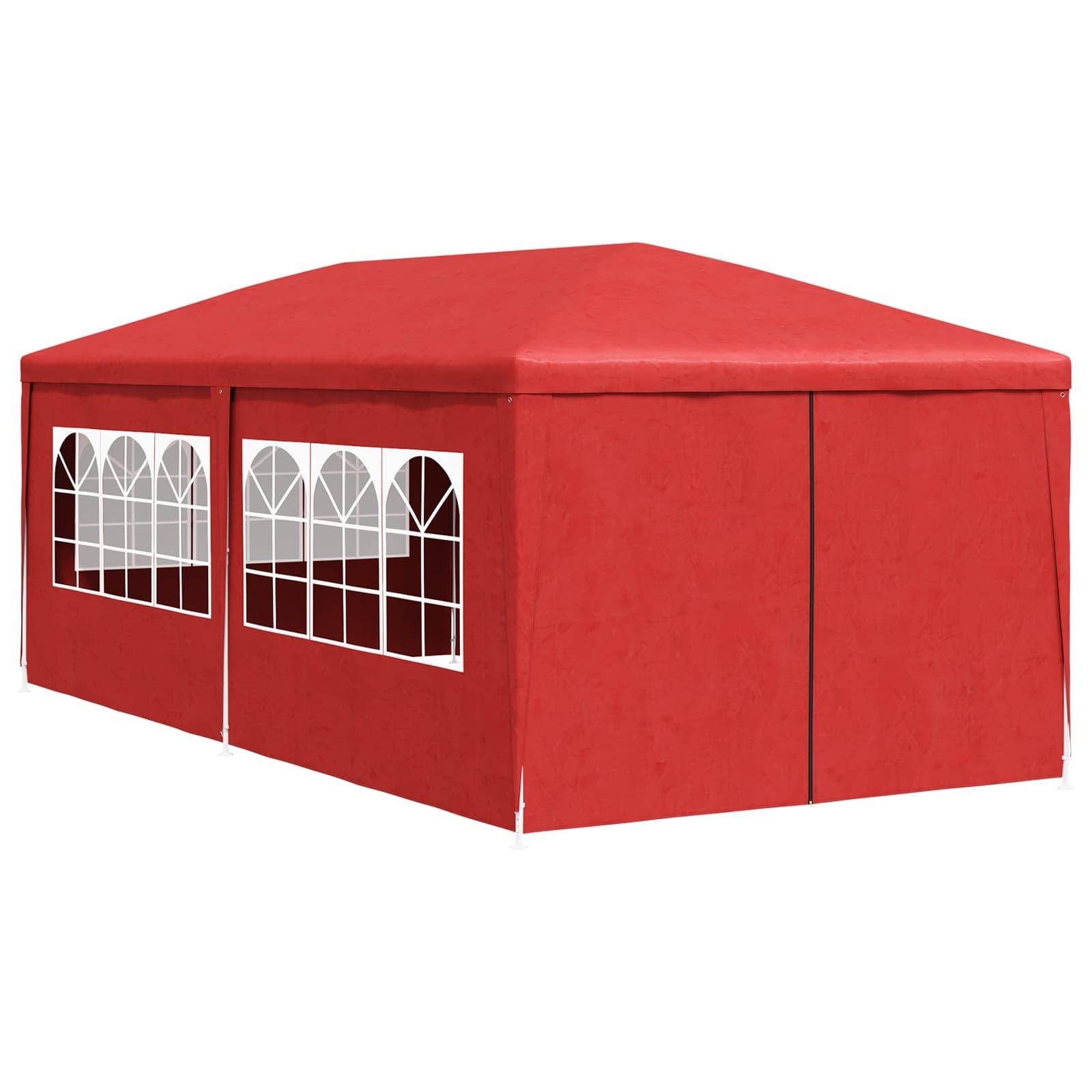 vidaXL Party-Zelt Rot 600 x 300 x 255 cm PE und Stahl