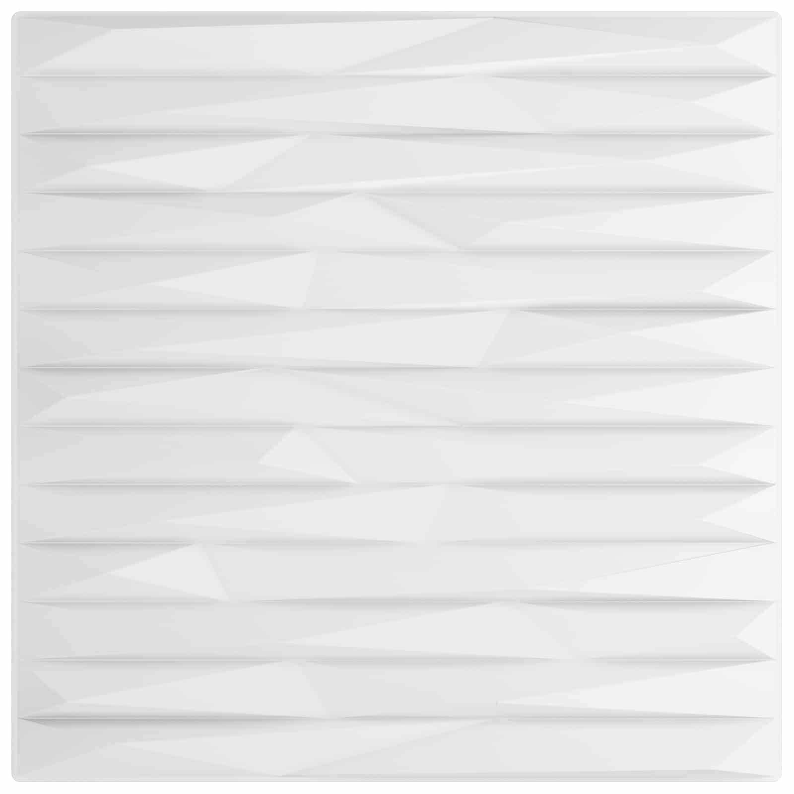 vidaXL Wandpaneele 12 pcs Weiß Stein 50 x 50 cm XPS Schaum