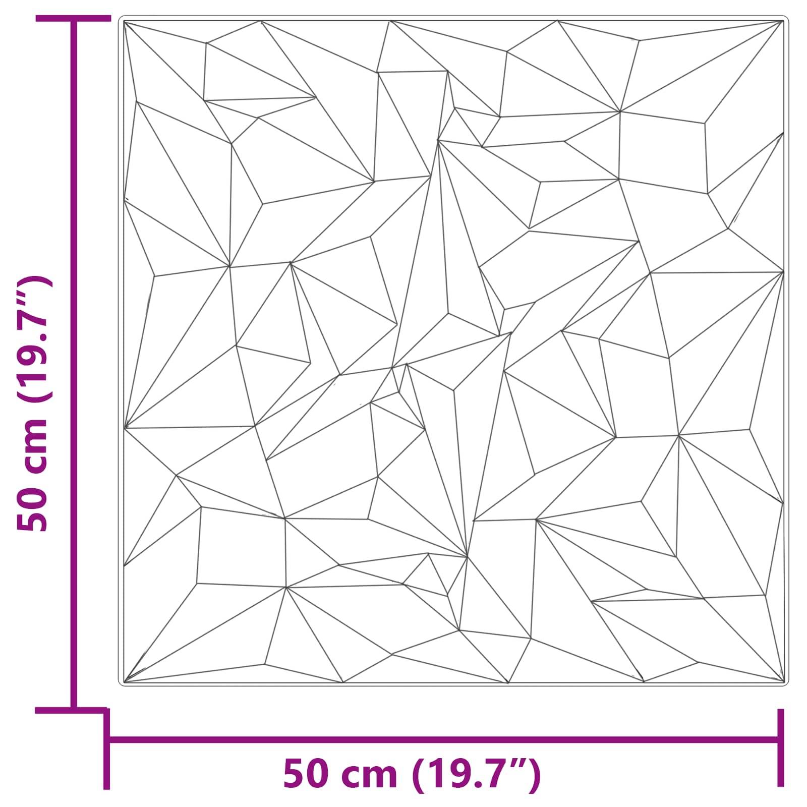 vidaXL Wandpaneele 12 pcs Amethyst Grau 50 x 50 cm XPS Schaum