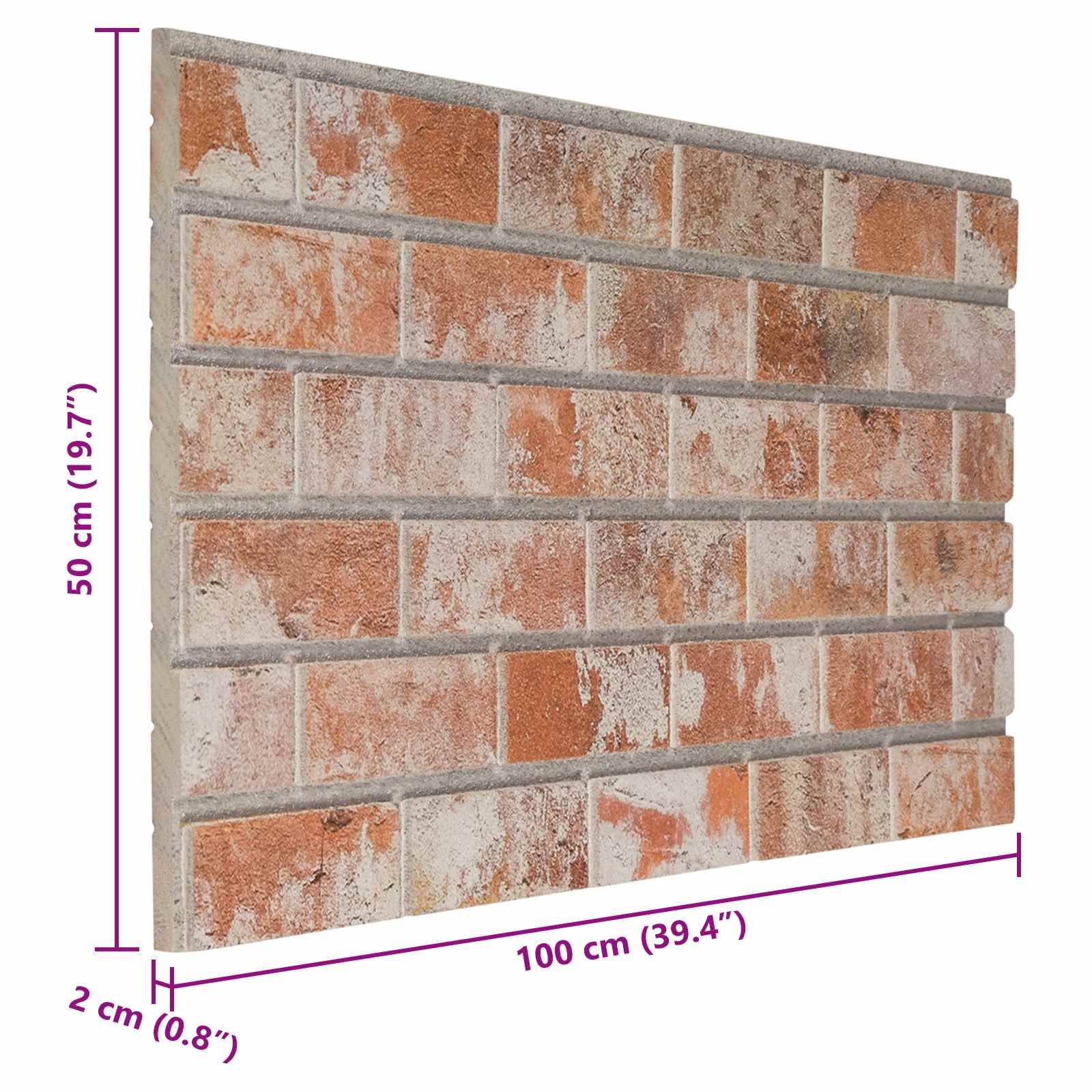 vidaXL Wandpaneele 10 pcs Orange 100 x 50 cm EPS-Schaum