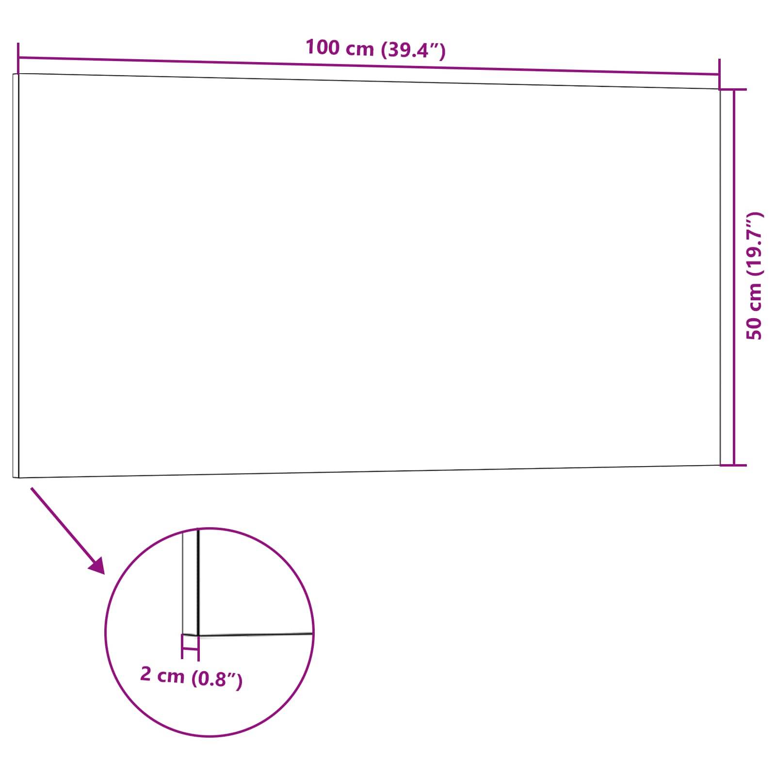 vidaXL Wandpaneele 10 pcs Dunkelgrau und Hellgrau 100 x 50 cm