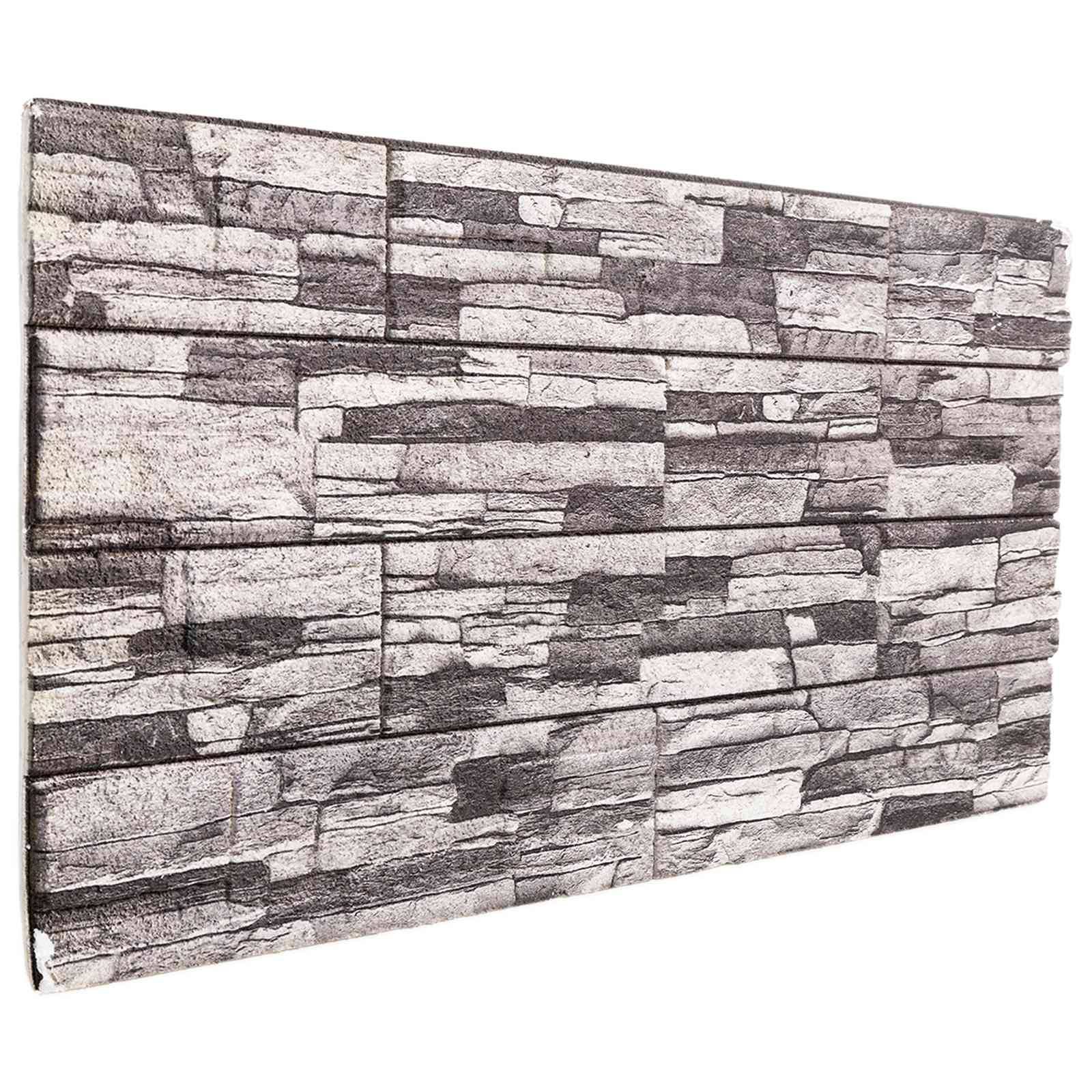 vidaXL Wandpaneele 10 pcs Dunkelgrau und Hellgrau 100 x 50 cm
