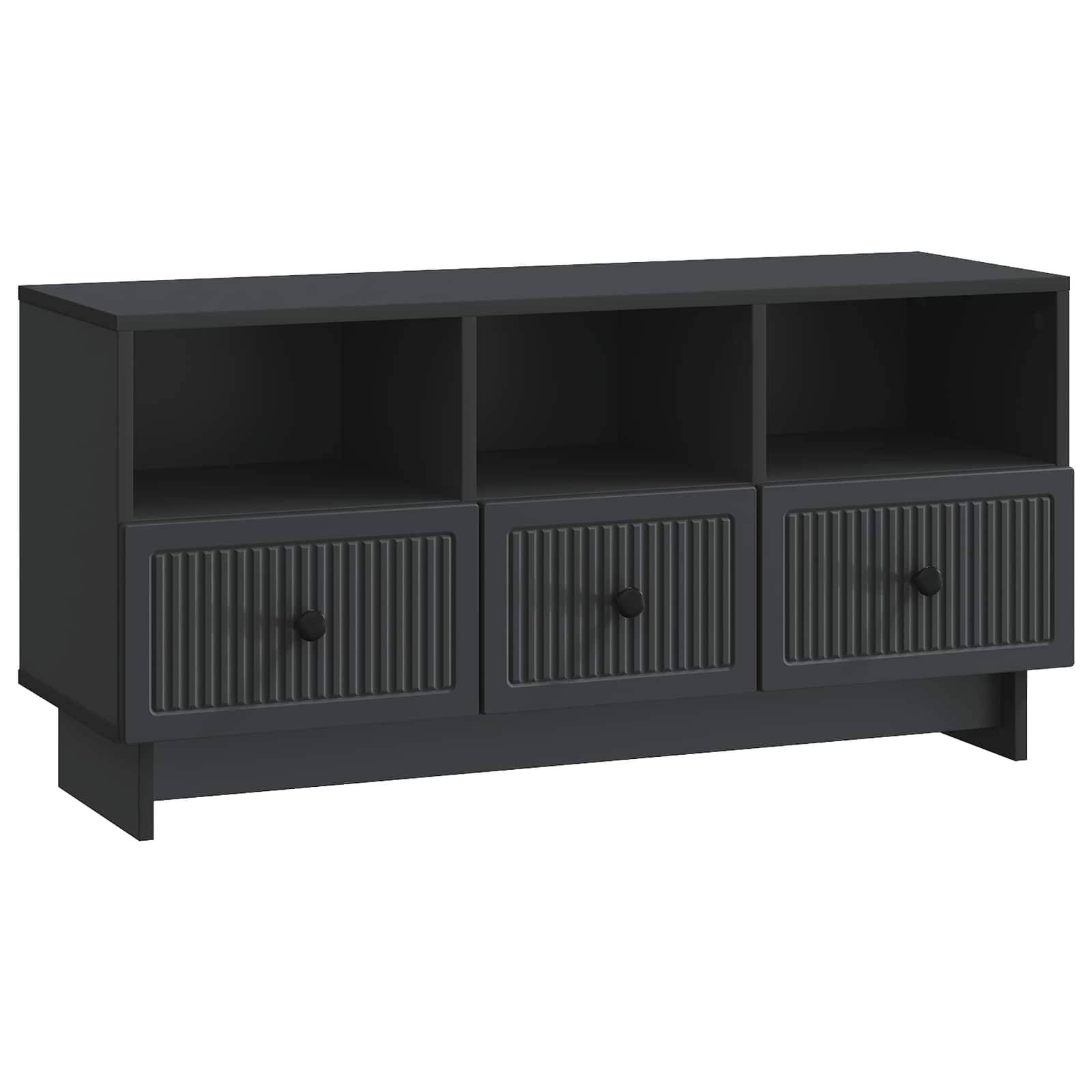 vidaXL TV-Schränk Schwarz 102 x 34,5 x 50 cm Holzwerkstoff