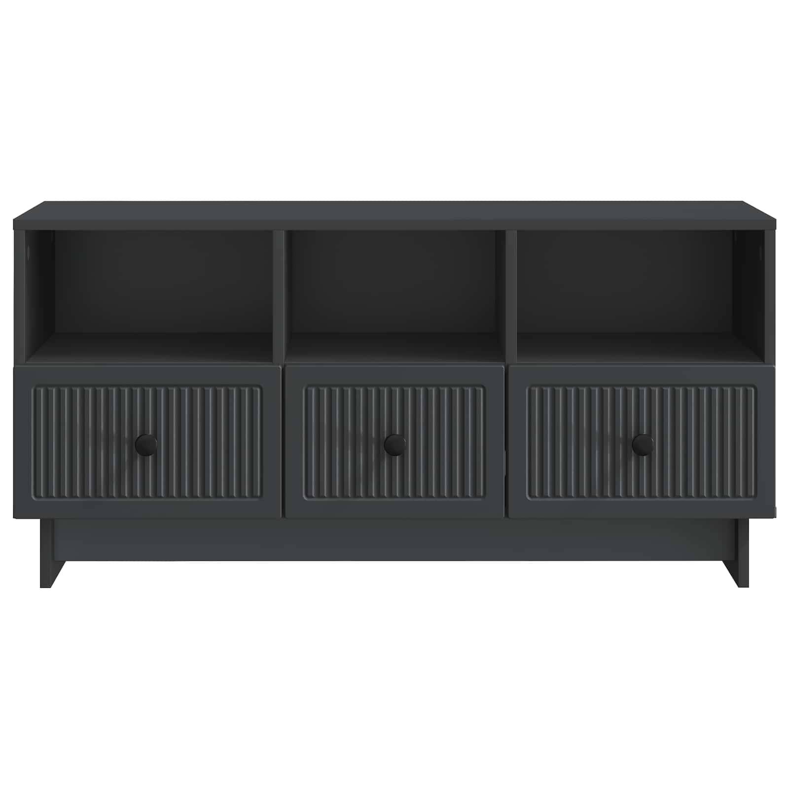 vidaXL TV-Schränk Schwarz 102 x 34,5 x 50 cm Holzwerkstoff
