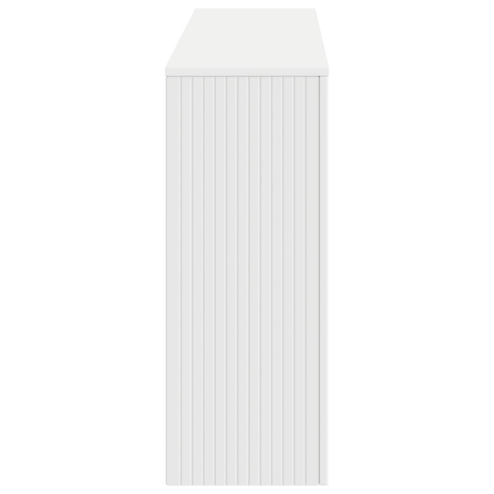 vidaXL Konsolentisch Gestreift Weiß 155 x 29 x 74 cm Holzwerkstoff