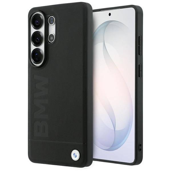 BMW Hülle Galaxy S26 Ultra Echtleder schwarz geprägt MagSafe Logo Metall