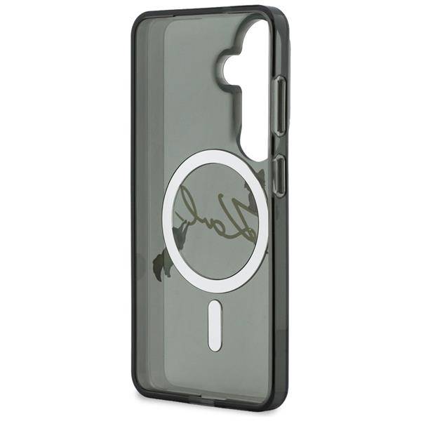 Hülle Karl Lagerfeld Galaxy S26 Plus transparent schwarz MagSafe Katze Logo