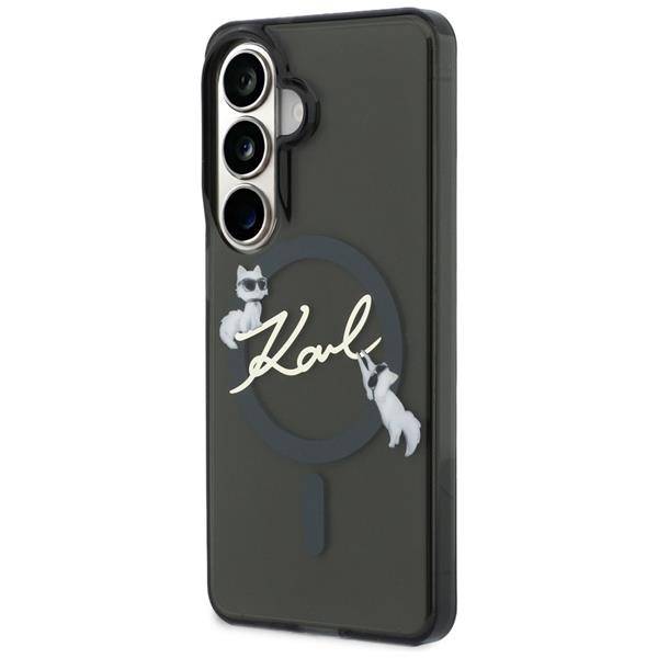 Hülle Karl Lagerfeld Galaxy S26 transparent schwarz MagSafe Katze Logo