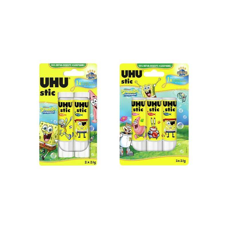 UHU Klebestift stic Spongebob, 2 x 21 g, Blister