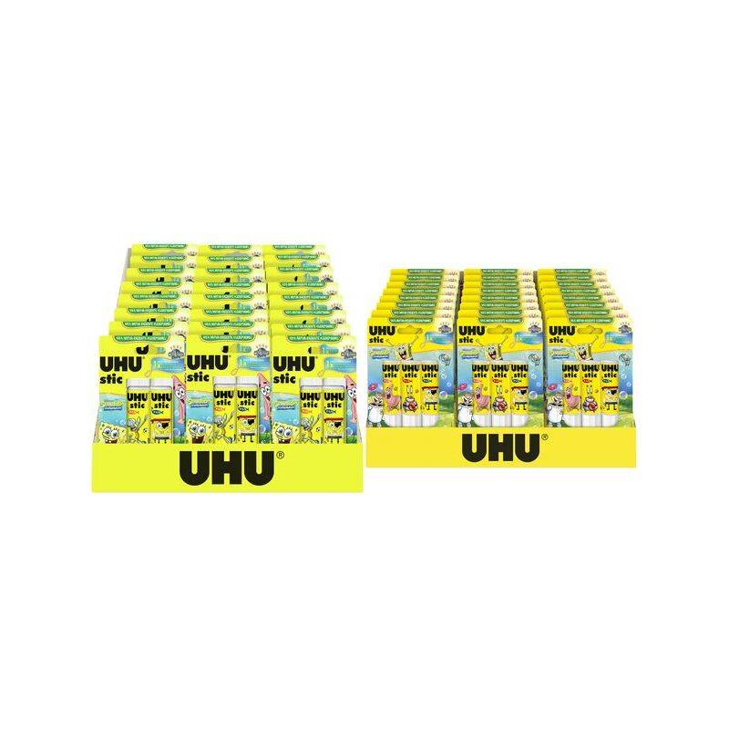 UHU Klebestift stic Spongebob, 3 x 21 g, 24er Display