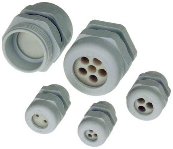 Plica Kabelverschraubung WADI MULTI M20 3x6mm GFK 50STKsilbergrau