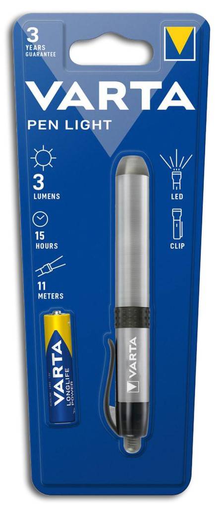 LED-Taschenlampe PEN LIGHTAusführung Aus Aluminium, mit weißer 5-mm-LED für eine bessere Lichtausbeute. Lieferung mit 1 Micro-Batterie AAA/LR03 und