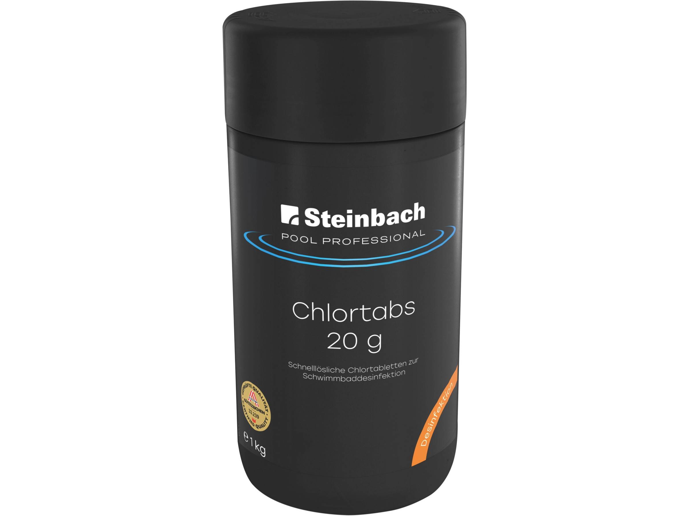 Steinbach Pool Professional Chlortabs 20 g 1 kg | schnelllösliche Chlor Tabletten für Pool | pH-neutral & staubarm | gegen Algen Viren Pilze | für