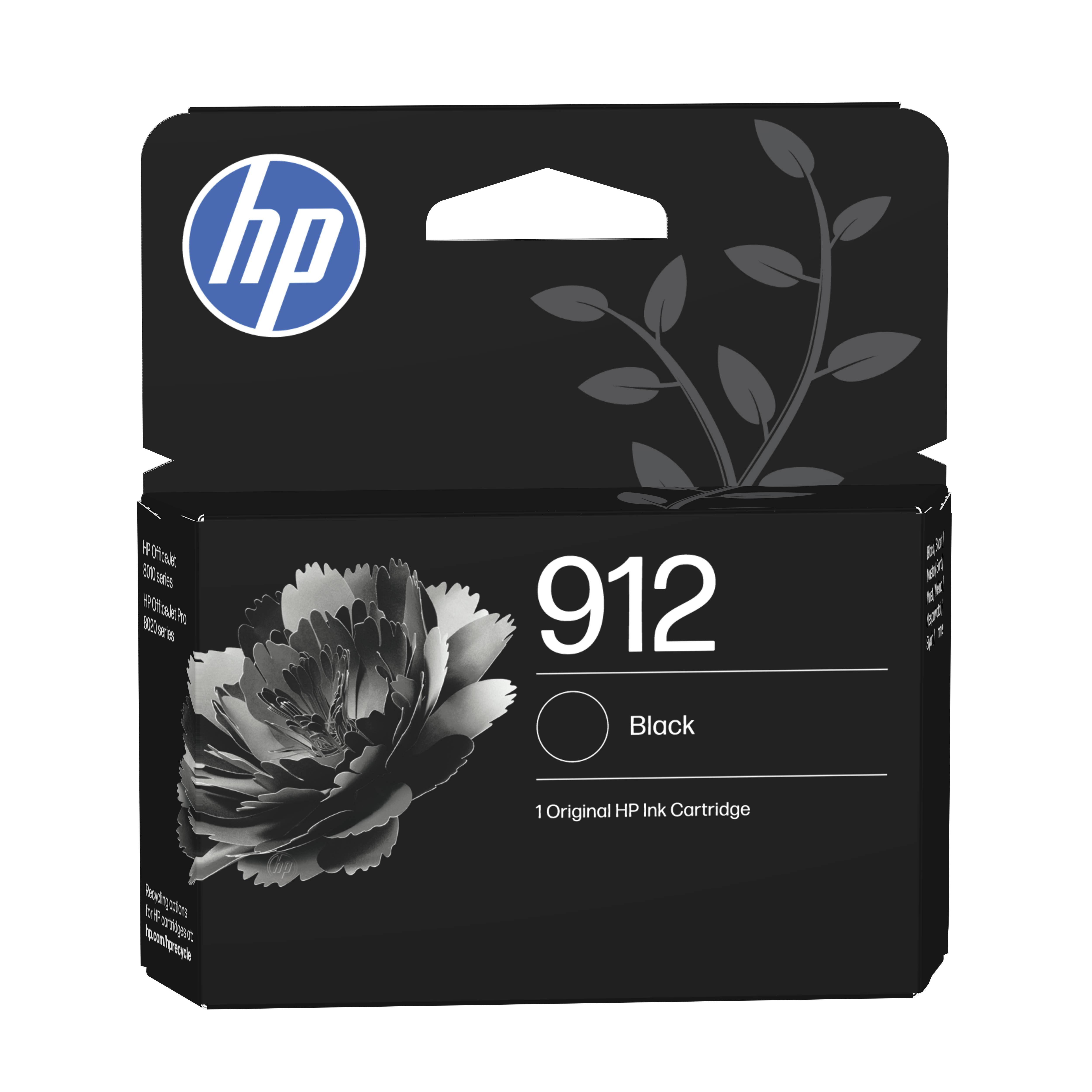 HP 912 Schwarz Original Druckerpatrone, Standardertrag, Schwarz, Tinte auf Pigmentbasis, 6,5 ml, 1 Stück(e), 250 Seiten