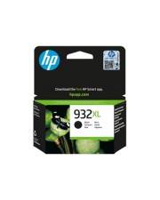HP 932XL Tintenpatrone in Verpackung für HP DeskJet Tintenstrahldrucke, frontal abgebildet mit schwarzer Verpackung und grünem Pflanzenbild.