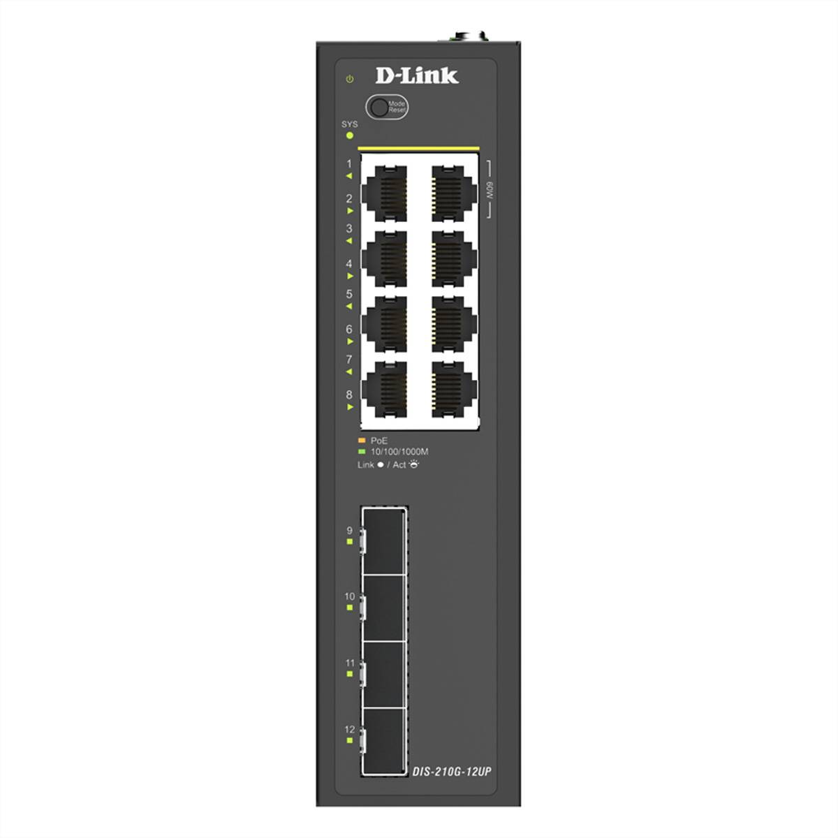 DLink Deutschland 12-Port Gigabit Switch DIS-210G-12UP