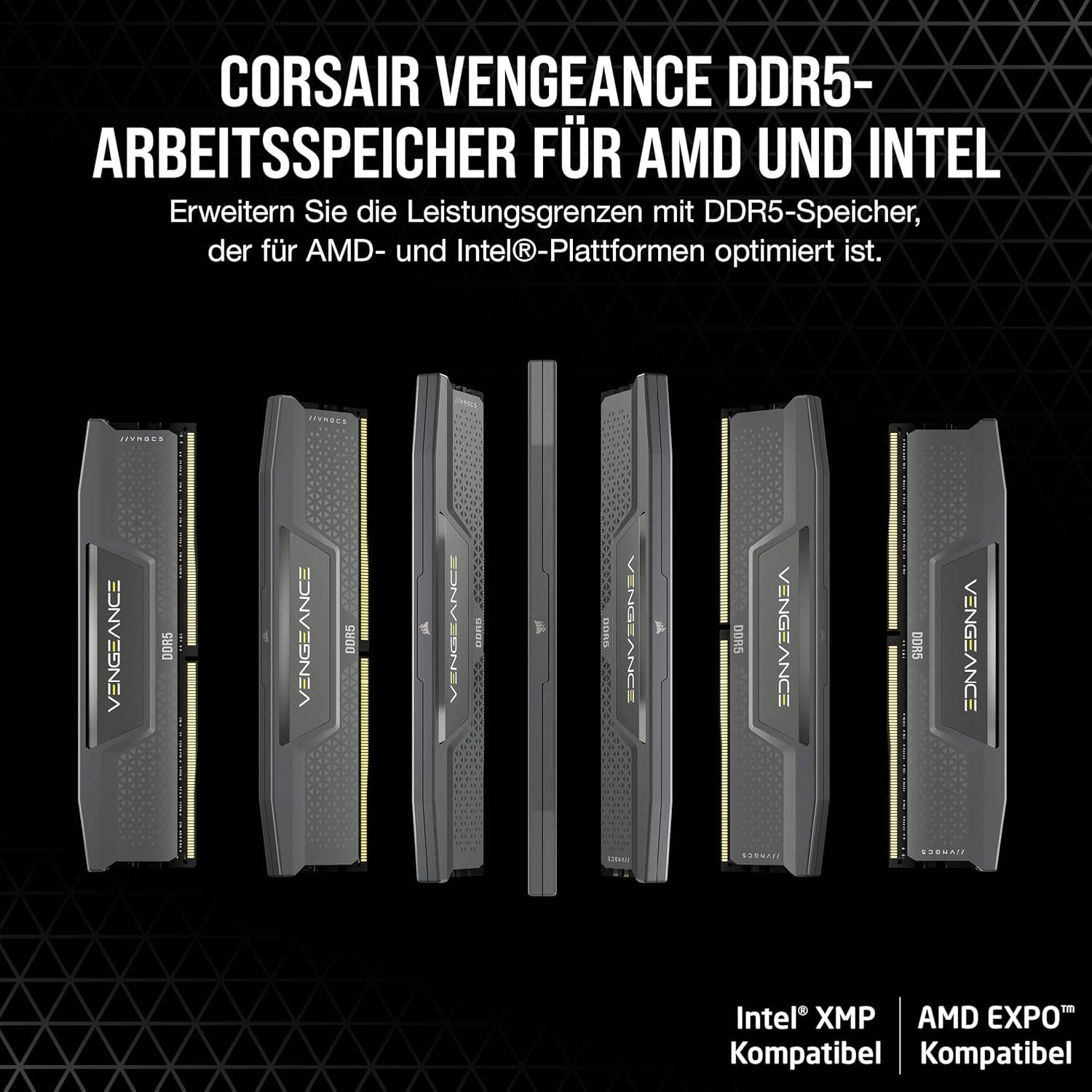CORSAIR VENGEANCE DDR5 RAM 32GB 2x16GB Arbeitsspeicher (CMK32GX5M2E6000Z36)