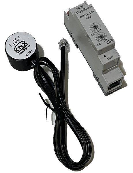 Lingg & Janke OHG KNX Schnittstelle eHZ 1TE mit optischem Lesekopf rund