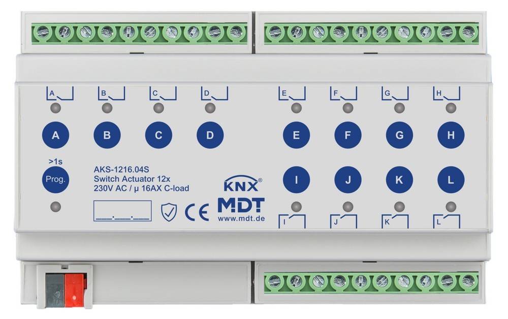 MDT technologies KNX Schaltaktor 12-fach AKS-1216.04S