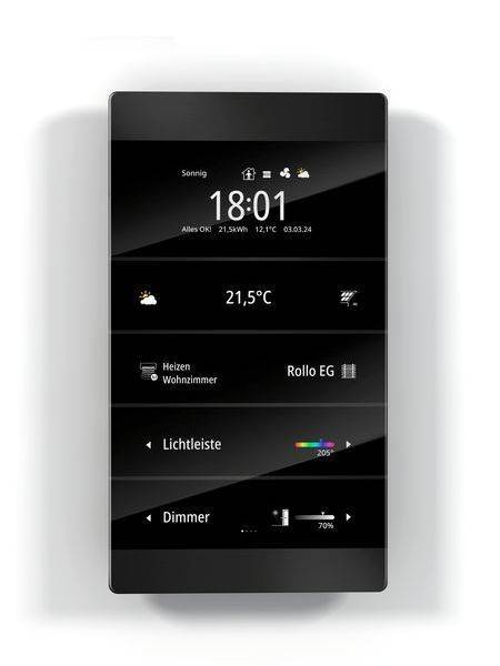 Enertex Bayern Tastsensor KNX Premium schwarz eloxiert