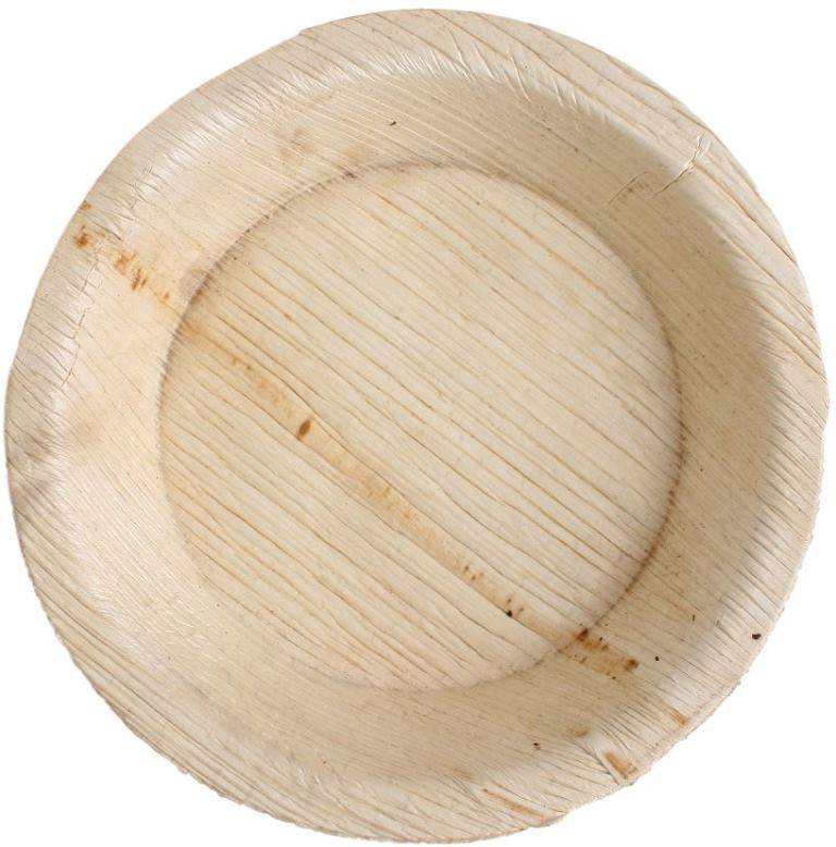 100x runder Teller aus Palmblatt Größe 15 cm