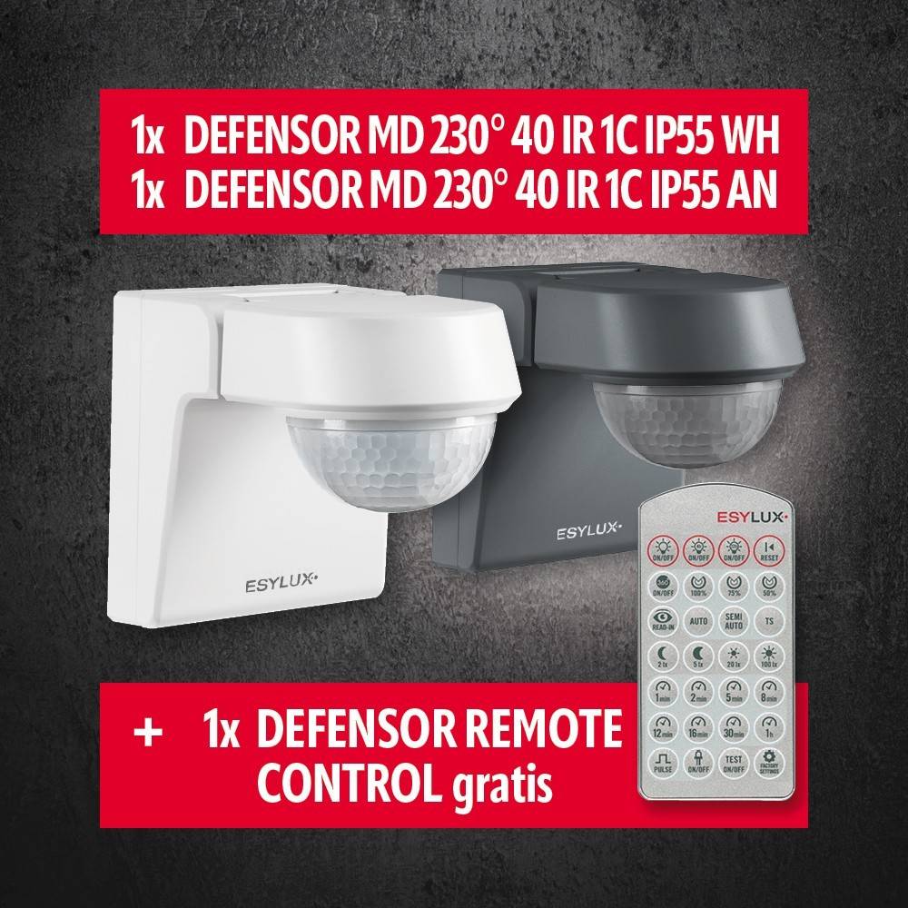 ESYLUX Bewegungsmelderpaket DEFENSOR MD230 WH/AN