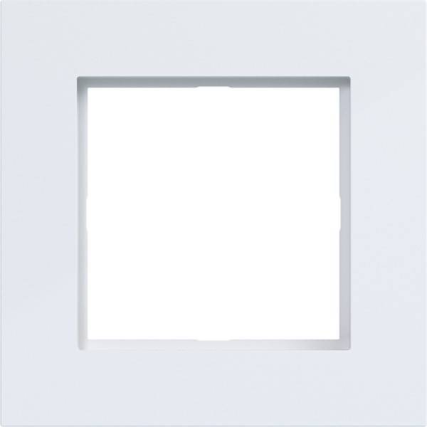 Leeres weißes quadratisches Bedienfeld, zentriert auf einem blassgrauen Hintergrund, das einem leeren Rahmen oder Platzhalter ähnelt.