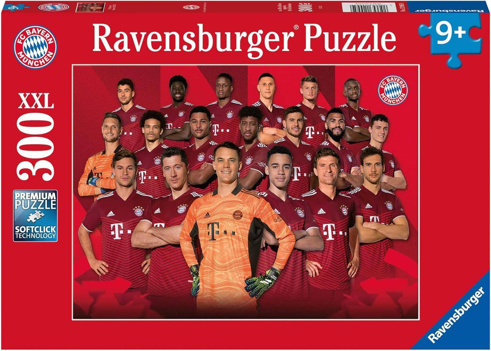 Ravensburger 12995 FC Bayern Saison 2021/22 Puzzle 300 Teilen XXL-Format 9+