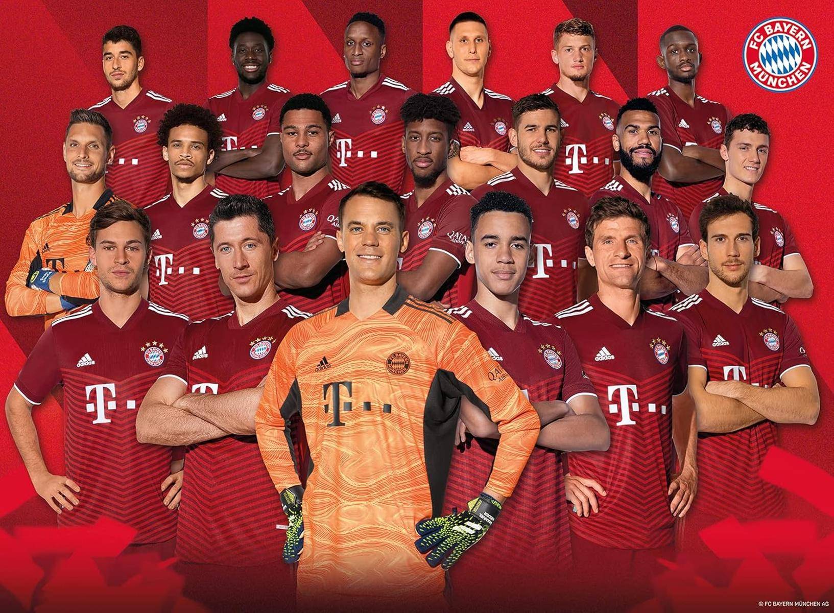 Ravensburger 12995 FC Bayern Saison 2021/22 Puzzle 300 Teilen XXL-Format 9+