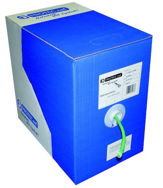PROTEC.net Datenkabel Cat7 1000MHz Cca 7900 4P23 S/FTP LSHF-FR grün Box250