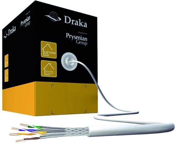 Draka Comteq Datenkabel Cat7 600MHz Dca UCHOMESS 4P26 S/FTP LSHF weiß Box350