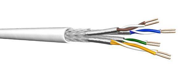 Draka Comteq Datenkabel Cat7 600MHz Dca UCHOMESS 4P26 S/FTP LSHF weiß RG100