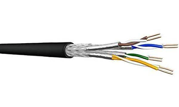 Draka Comteq Datenkabel Cat7 1000MHz UCLR 10Gbit 4P22 S/FTP PE schwarz TR500