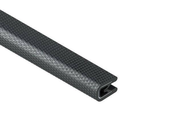 Niedax Kantenschutzband schwarz mit Stahlauflage PVC-weich