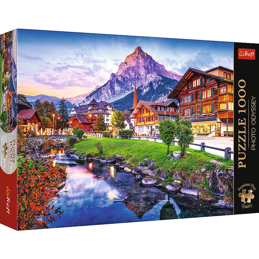 Trefl, Stadt in den Alpen, 1000 Teile Premium Plus Puzzle