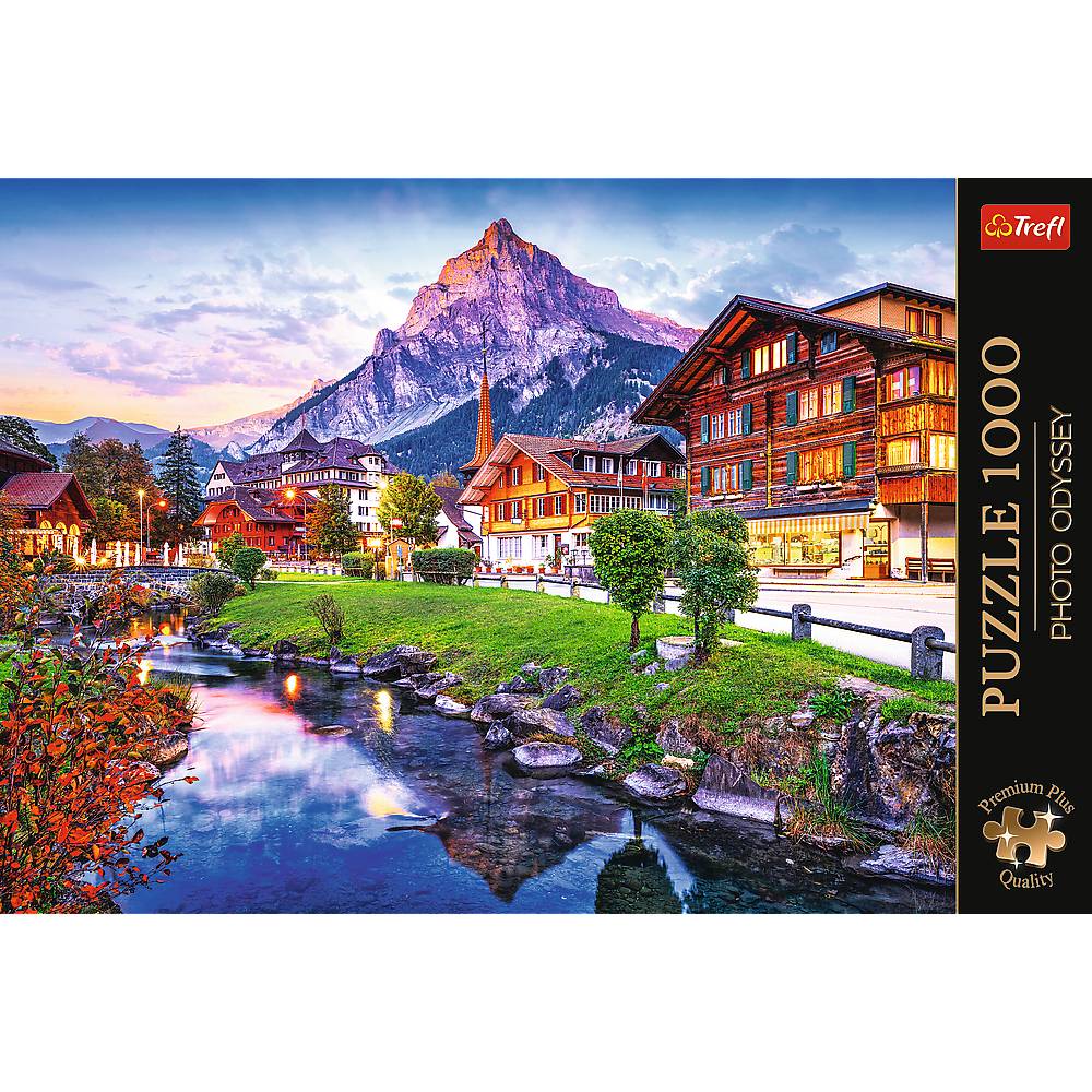 Trefl, Stadt in den Alpen, 1000 Teile Premium Plus Puzzle