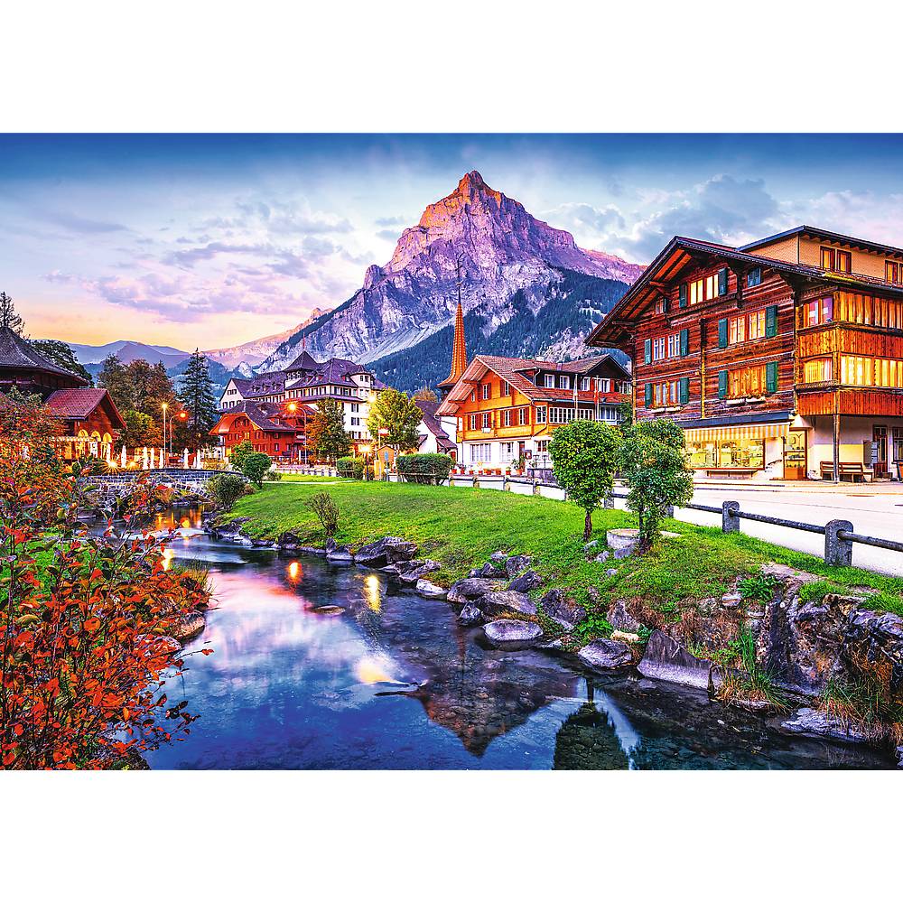 Trefl, Stadt in den Alpen, 1000 Teile Premium Plus Puzzle