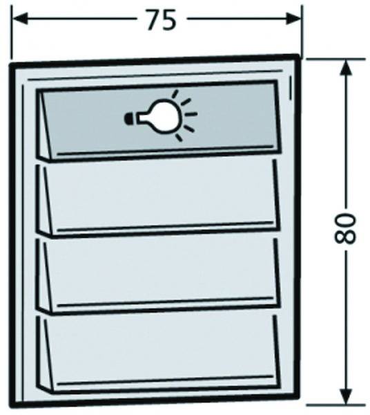 Renz Tastenmodul m. 1 Licht-/3Klingeltaster quarzgrau