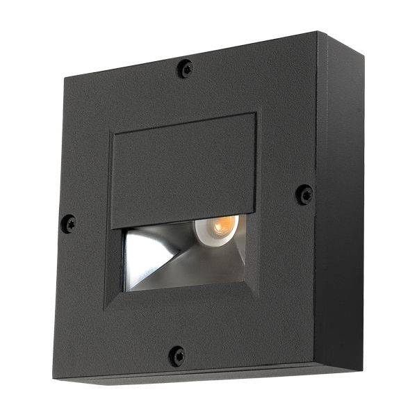 SG-Leuchten LED-Wandleuchte LB25 CALLISTO 3W 140lm 3000K dim IP65 sw