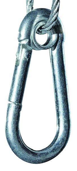 PROTEC.class Elektromaterial Karabiner PKAR 5x50 mit Öse, Stahl verzinkt 5x50mm