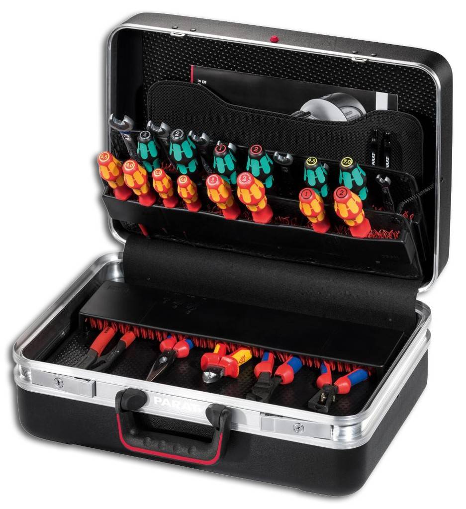 PARAT CLASSIC Plus CP-7Der PARAT CLASSIC Plus CP-7 überzeugt durch das ausgeklügelte Ordnungssystem im Kofferinneren, welches rund 60 Werkzeuge fass