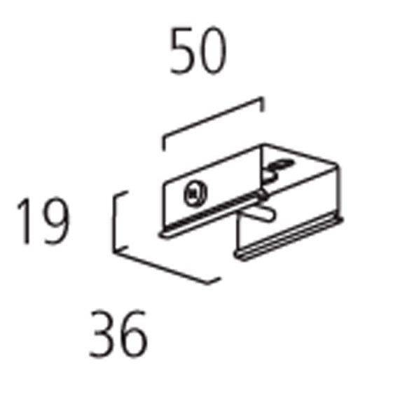 A.A.G. STUCCHI Pendelclip LB25 f.Seil oder Pendelaufhängung silber