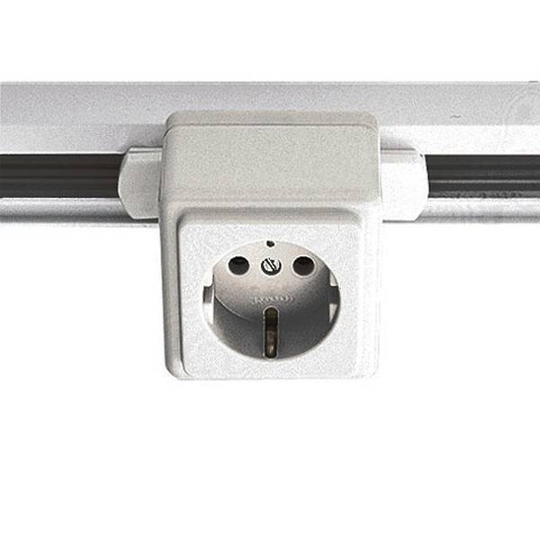 A.A.G. STUCCHI Steckdosenadapter 3-Phasen Aufbau 240V/6,3A weiss