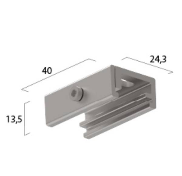 A.A.G. STUCCHI Deckenclip LB25 3~ Onetrack schwarz