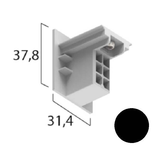 A.A.G. STUCCHI Endkappe LB25 3~ Onetrack schwarz