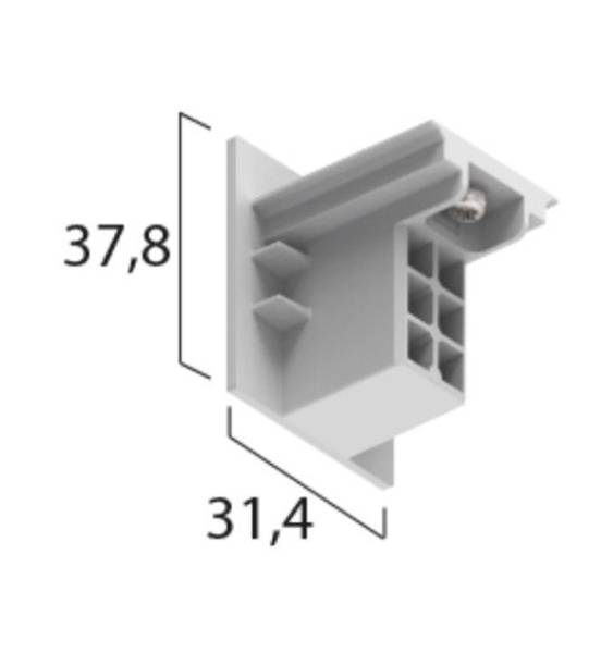 A.A.G. STUCCHI Endkappe LB25 3~ Onetrack weiß