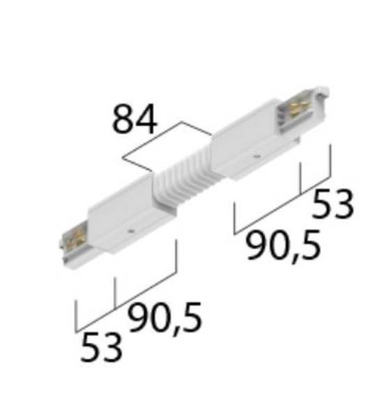 A.A.G. STUCCHI Flex-Verbinder LB25 3~ Onetrack schwarz