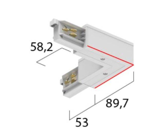 A.A.G. STUCCHI L-Verbinder LB25 3~ Onetrack außen schwarz