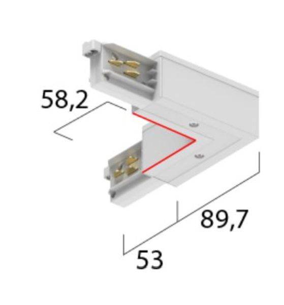 A.A.G. STUCCHI L-Verbinder LB25 3~ Onetrack innen weiß