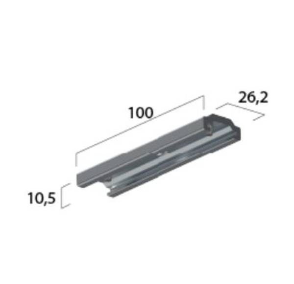 A.A.G. STUCCHI Stoßstellenverbinder LB25 3~ Onetrack schwarz